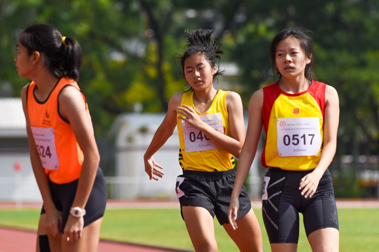 VJC's Lin Peiqin (#460, middle) finished fourth in 1:04.52. (Photo 11 © Iman Hashim/Red Sports)