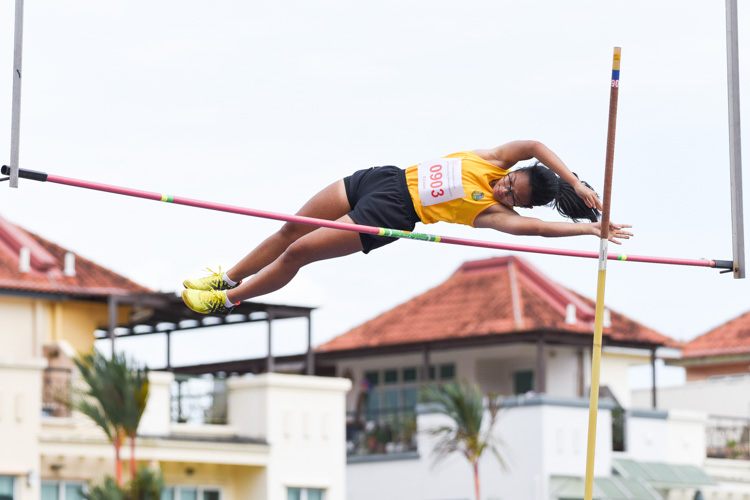 Maxim Tan of Cedar Girls' Secondary finished in fifth place with 2.70m. (Photo 11 © Iman Hashim/Red Sports)