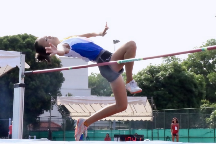 Hu Tianqi of Nanyang Girls’ High School placed 5th overall in the D division girls high jump. She finished with a final height of 1.48m.