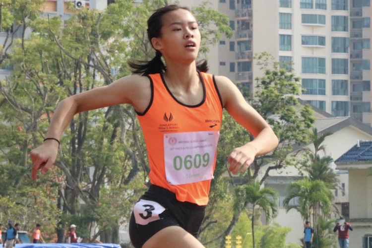 Samantha Theresa Ortega of SSP claimed the top of the podium during the C division girls 200m sprint. She finished with a timing of 26.50 seconds, beating her previous personal best of 26.72 seconds.