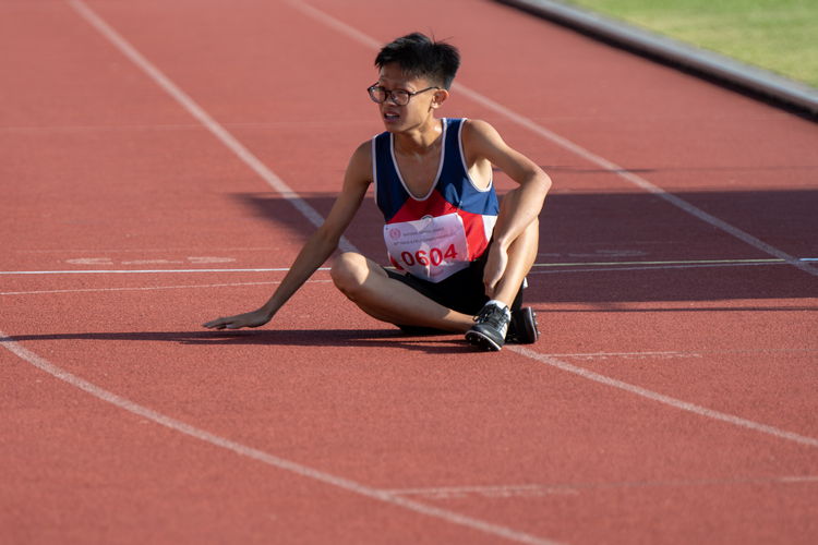 Lim Wei Feng came in fourth place in the 3000m B Division Boys Finals, just 0.45 seconds short of third place.