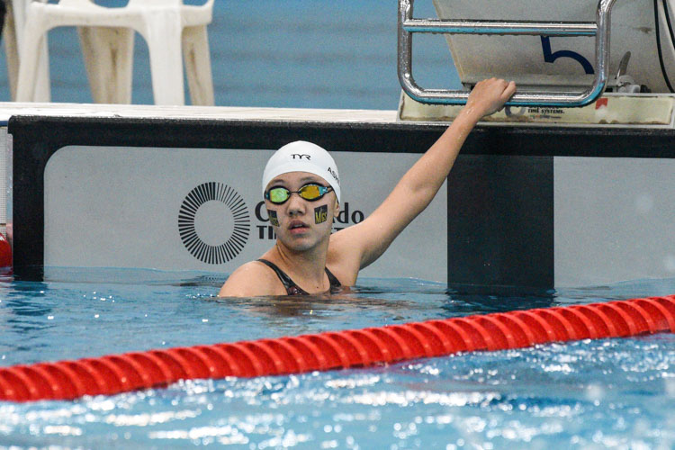 Ashley Lim anchors MGS to the C Division girls' 200m Medley Relay gold stopping the clock at 2:05.43. (Photo 1 © Iman Hashim/Red Sports)