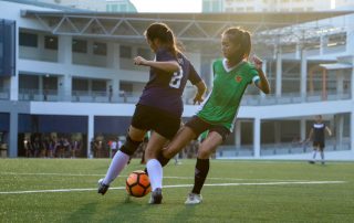 SAJC beat RI 2-1 to earn spot in National Schools A Division Girls' Football Championship final. (Photo 10 © Clara Lau/REDintern)