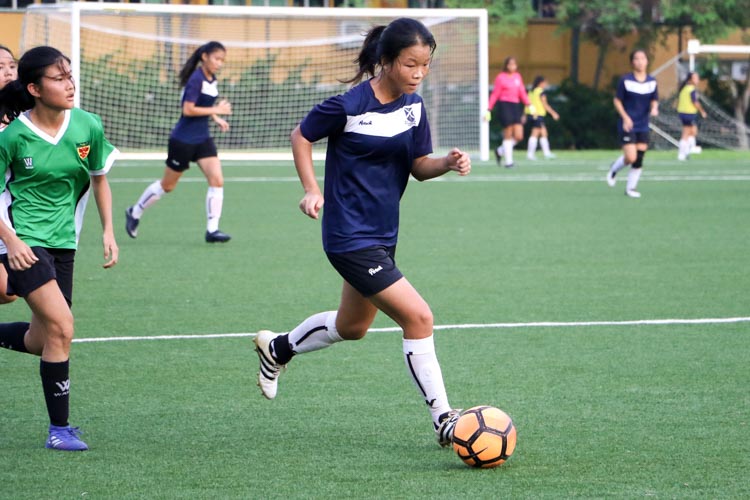 SAJC beat RI 2-1 to earn spot in National Schools A Division Girls' Football Championship final. (Photo 9 © Clara Lau/REDintern)