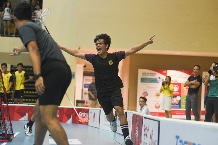 Muhammad Alfian (RI #13) celebrates his goal. (Photo 1 © Iman Hashim/Red Sports)