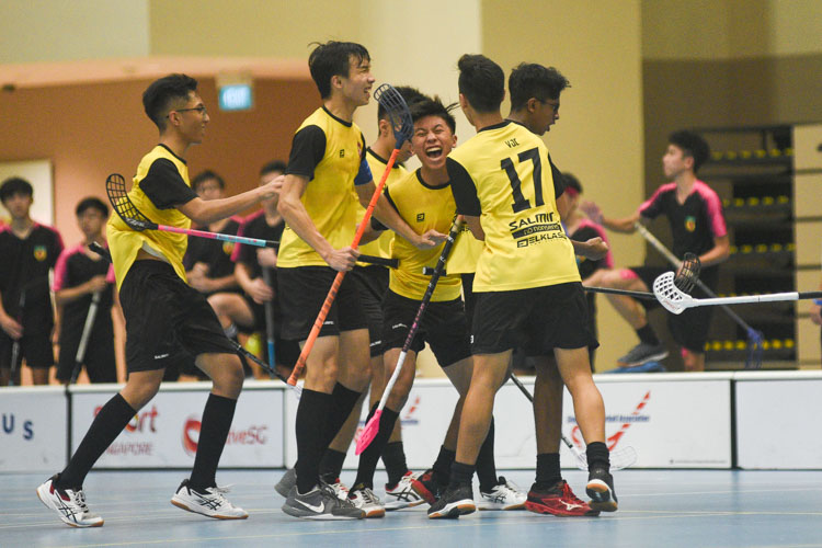 VJC celebrate yet another goal in a 6-4 goals galore. (Photo 1 © Iman Hashim/Red Sports)