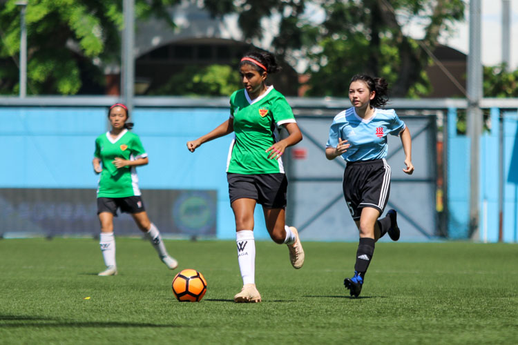 A first half goal by HCI was enough to help them claim a 1-0 win over RI and secure the National Schools A Division Girls’ Football Championship bronze medal. (Photo 14 © Clara Lau/REDintern)