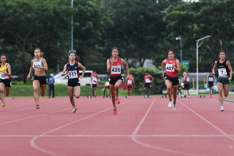 Competitors racing in the Women's 100m final. Competitors racing in the Women's 100m final. (Photo 1 © Iman Hashim/Red Sports)