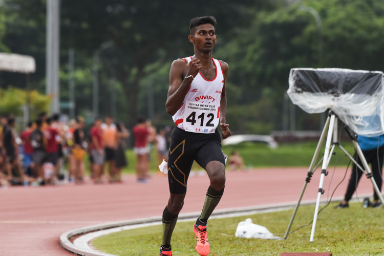 Mohamed Haja Fayiz came in third overall in the Men's 1500m with a time of 4:17.44. (Photo 1 © Iman Hashim/Red Sports)