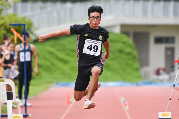 Ivan Mun of Flash Athletic Club emerged champion in the Men's Triple Jump with a leap of 14.47m. (Photo 1 © Iman Hashim/Red Sports)