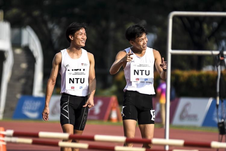 Two teams went under 42 seconds in the men’s 4x100m relay as NTU pipped title holders NUS by 0.09s to take gold in 41.67s. (Photo 14 © Iman Hashim/Red Sports)