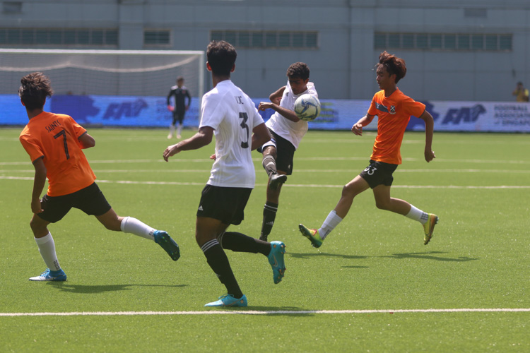 Shashank Ramashankar Yadav (VJC #10) attempts a shot on goal