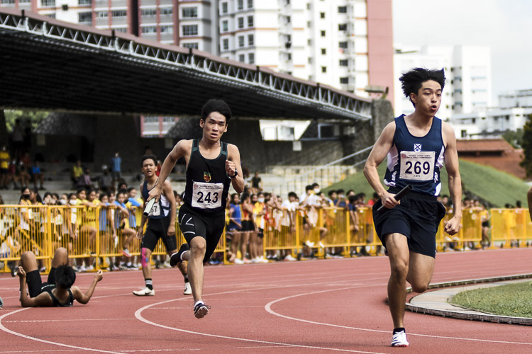 Second runners in the A Div boys' 4x400m relay final. (Photo 1 © Iman Hashim/Red Sports)