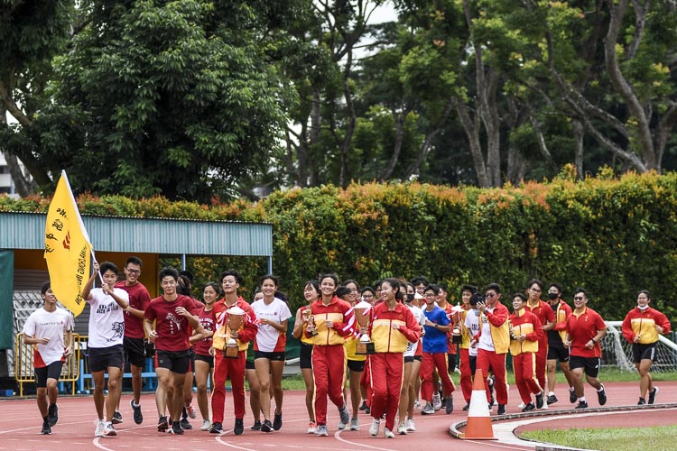 HCI claimed both divisional titles in the boys’ and girls’ A Division for the fourth National Schools meet in a row, and their 20th straight C boys' overall team championship. (Photo 1 © Iman Hashim/Red Sports)