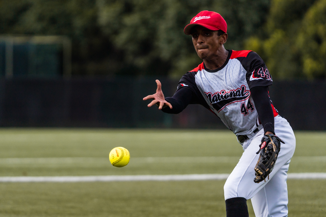 Mehrab (NJC #44) steps up to pitch for NJ. (Photo X © Bryan Foo/Red Sports)