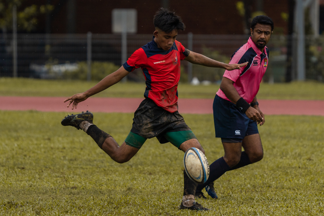Junyuan Secondary School (JYSS) beat Bukit Batok Secondary School (BBSS) 41-0 on aggregate to finish third in the Bowl. (Photo X © Bryan Foo/Red Sports)