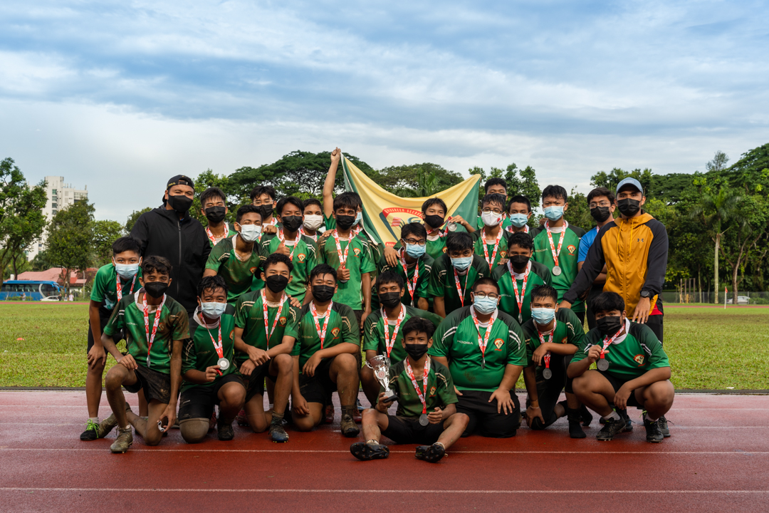 National B Division Rugby (Bowl) 2022 Runner-up — Evergreen Secondary School (Photo X © Bryan Foo/Red Sports)