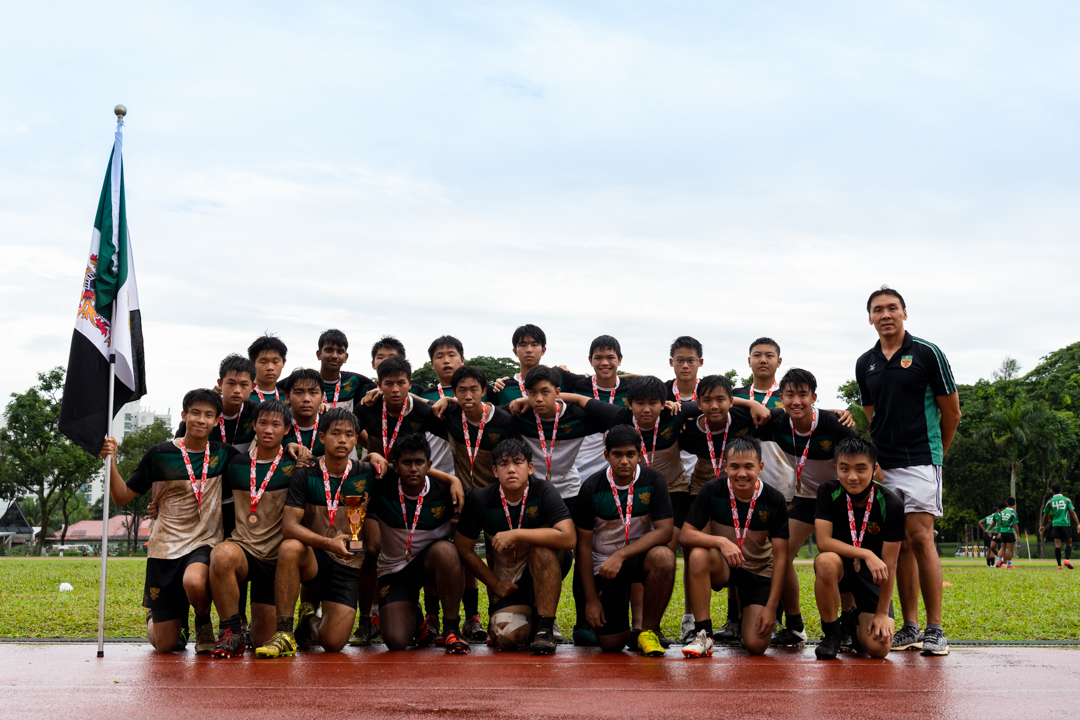 National B Division Rugby (Cup) 2022 fourth place — Raffles Institution. (Photo X © Bryan Foo/Red Sports)
