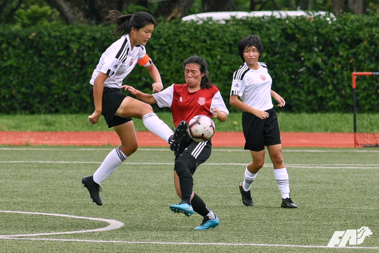 VJC captain Jerrica Chung controls the ball.