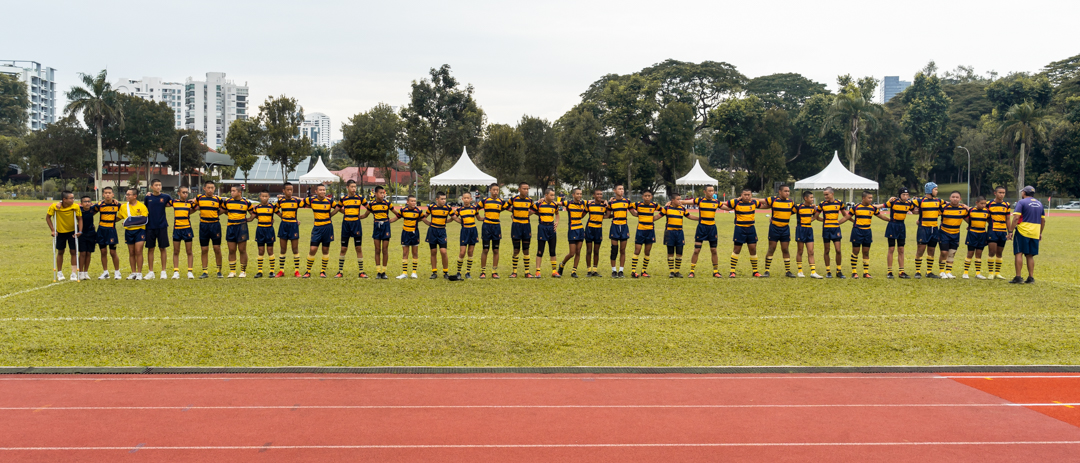 ACS(I) players line up before the match. (Photo X © Bryan Foo/Red Sports)