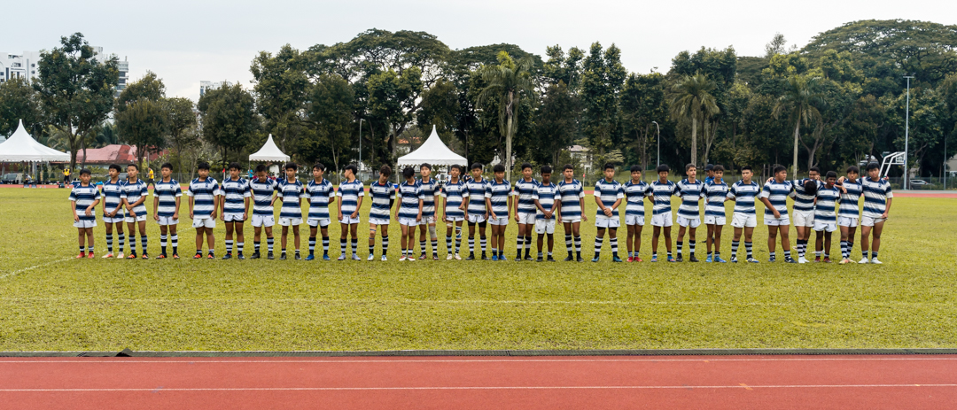 St. Andrew's players line up before the match. (Photo X © Bryan Foo/Red Sports)