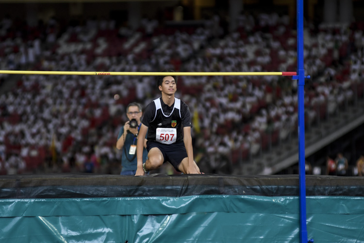 RI's Rei Tan, the C Division and national U15 record holder in the event, took silver with 1.88m on his B Div high jump debut. (Photo 1 © Iman Hashim/Red Sports)